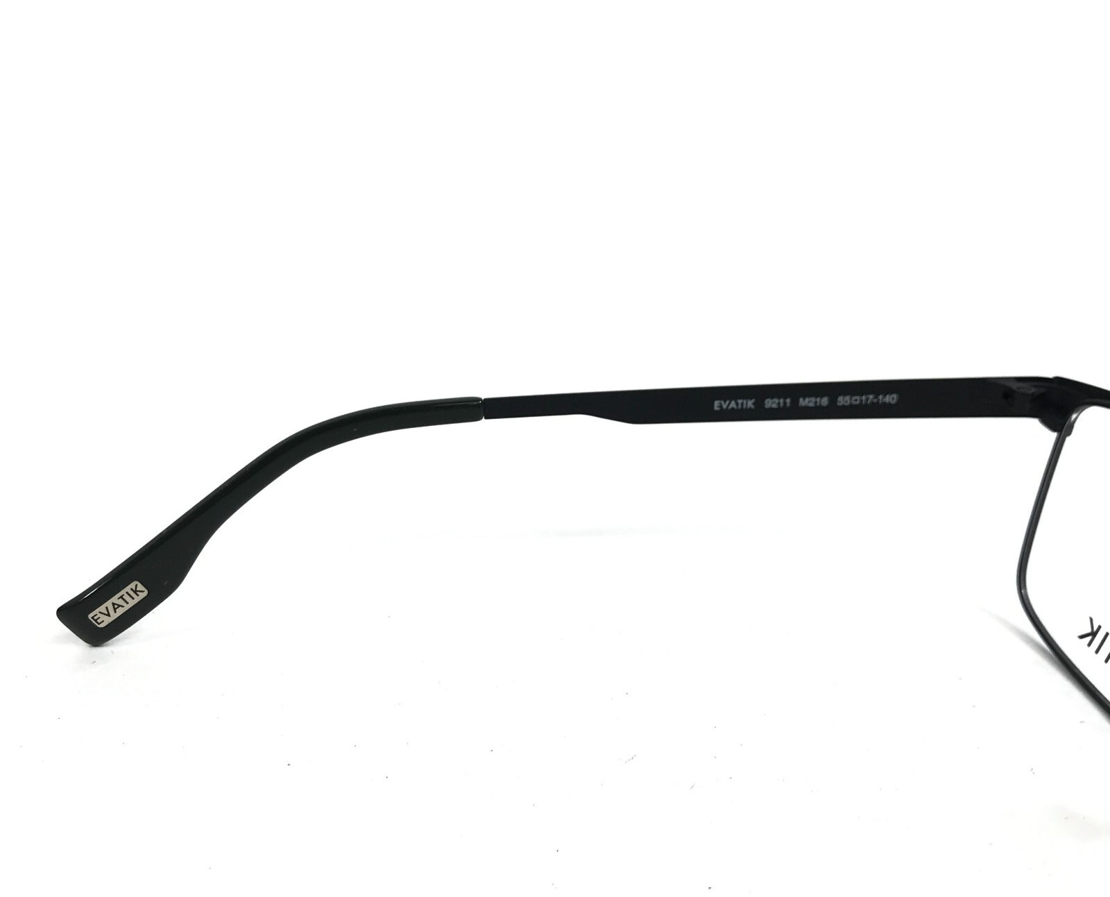 Evatik Eyeglasses Frames 9211 M216 Black Rectangle Full Rim 55-17-140