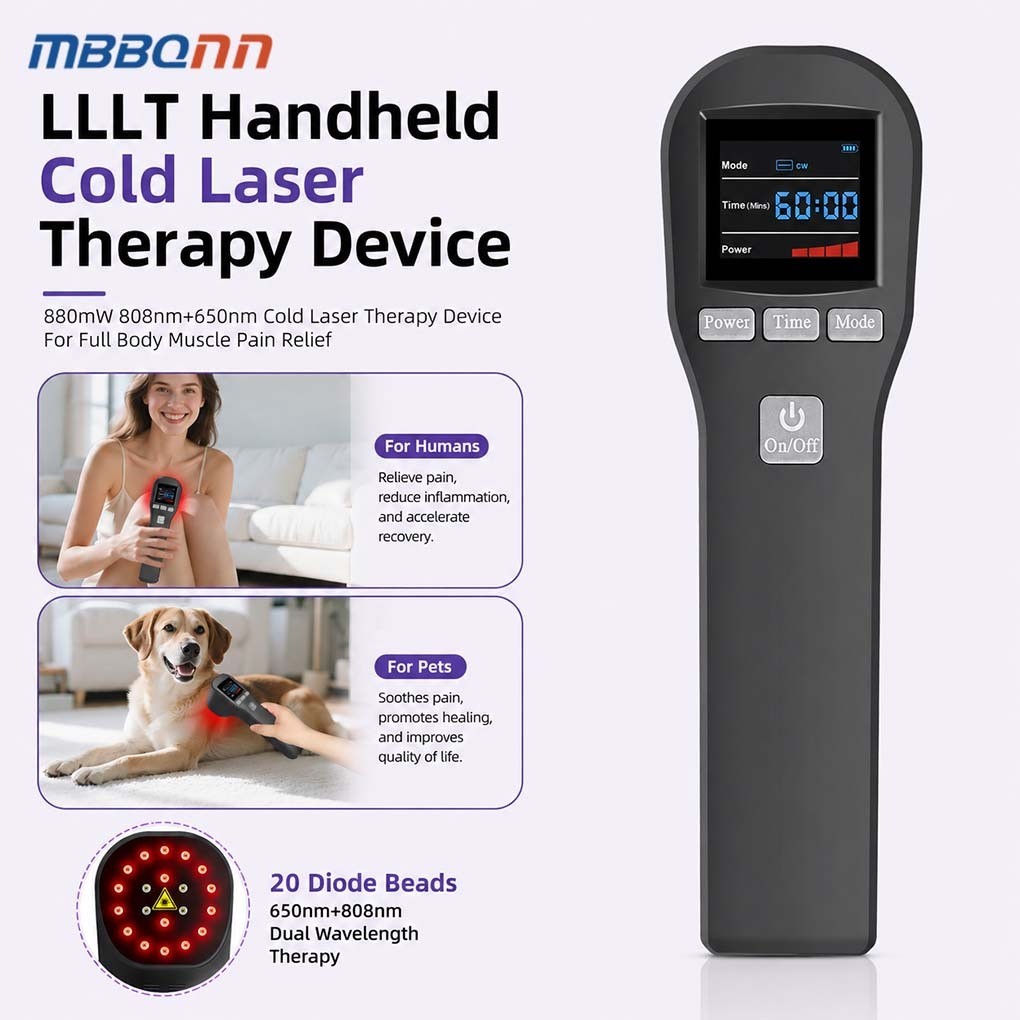 650nm 808nm Handheld LLLT Cold Laser Device for Humans and Pets Pain Relief