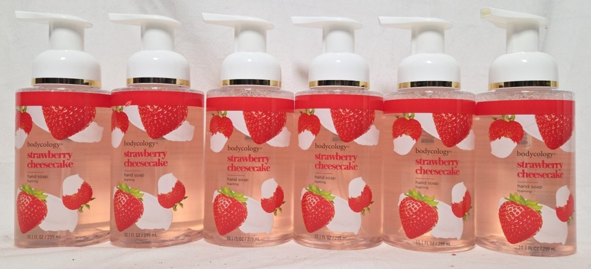 (6 Ct) Bodycology Strawberry Cheesecake Foaming Hand Soap 10.1oz