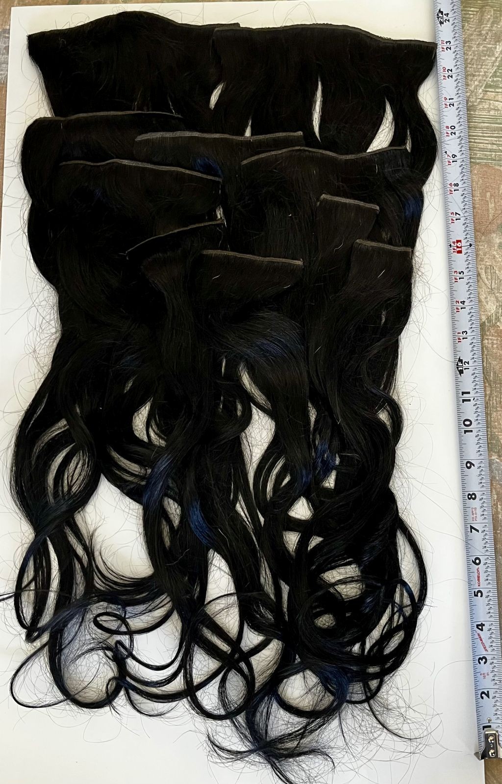 Human Hair Clip In Extension Natural Black 24″ 10pcs Bundle Set 250gr – Nice!