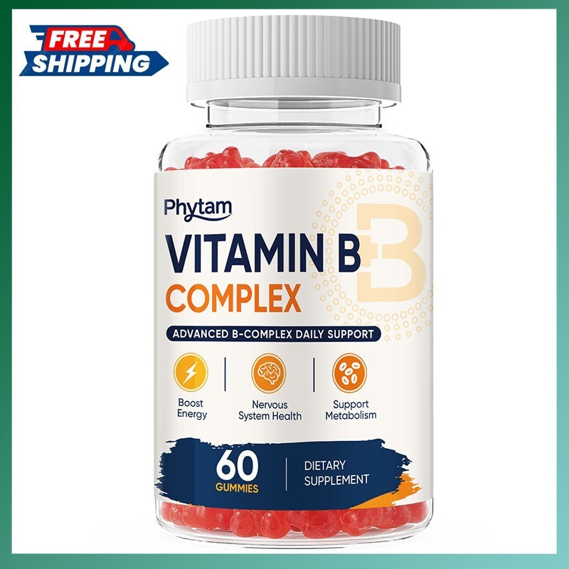 Vitamin B Complex Gummies for Energy Support – Vitamin B12, B6, B7 Biotin