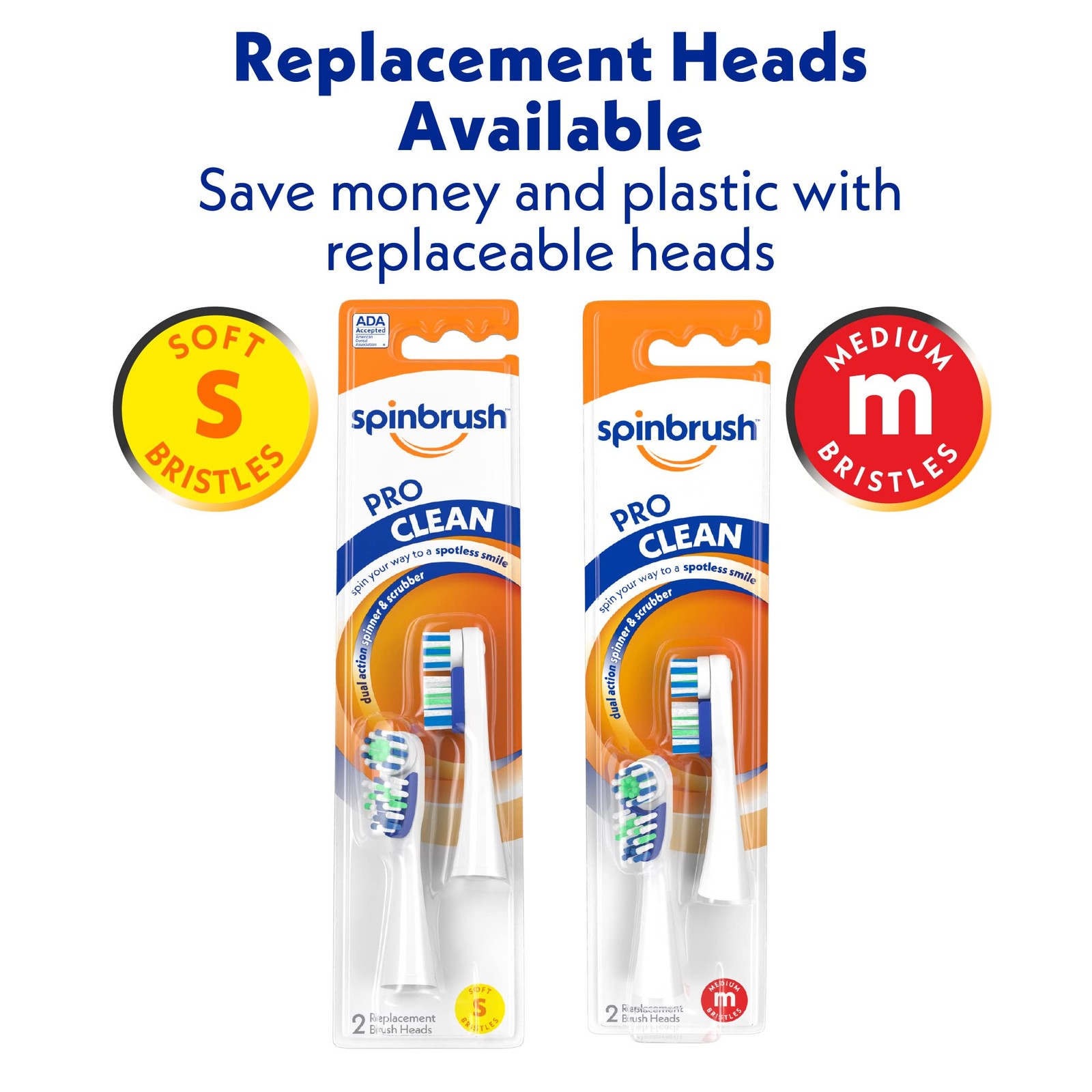Spinbrush Pro Clean Battery Powered Toothbrush Soft Bristles 1 Count Gold Or