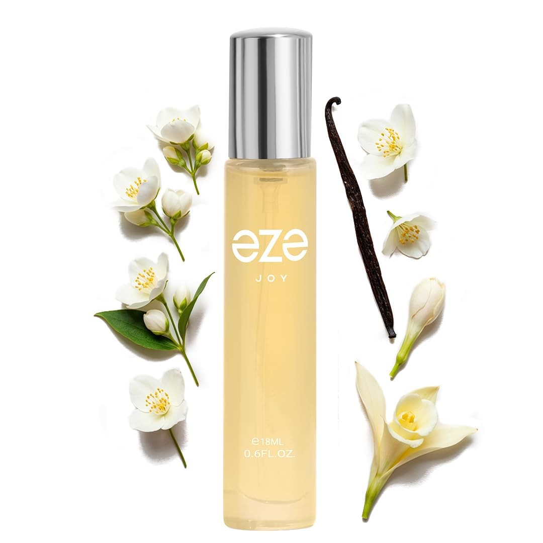 Eze Joy Perfume for Women 0.6 Oz Long Lasting EDP Jasmine Musk Vanilla