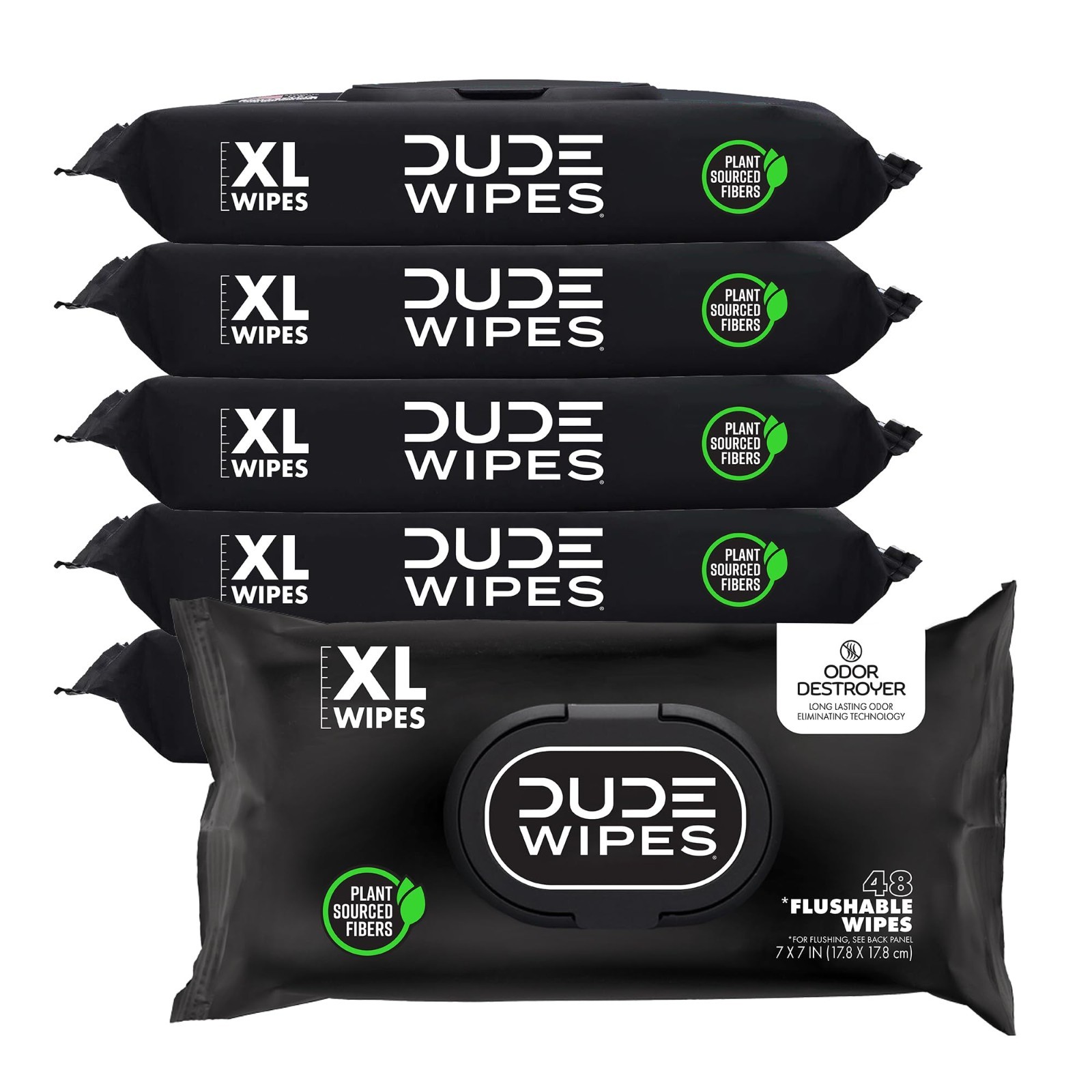 Extra-Large Flushable Wipes – 288 Count Deodorizing Wet Wipes – Odor Control, Se