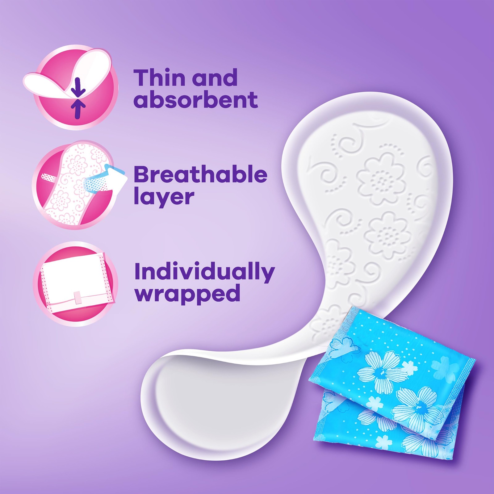 Always Daily Fresh Thin Liners, Regular Absorbency, Unscented Panty