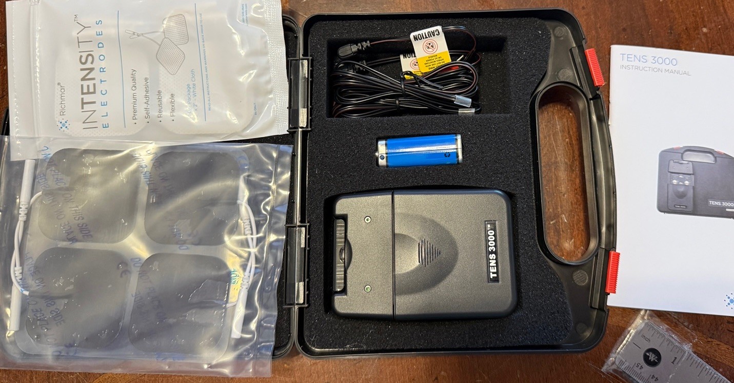 TENS 3000 Analog Unit with Electrodes PADS Complete WITH Case DT3002