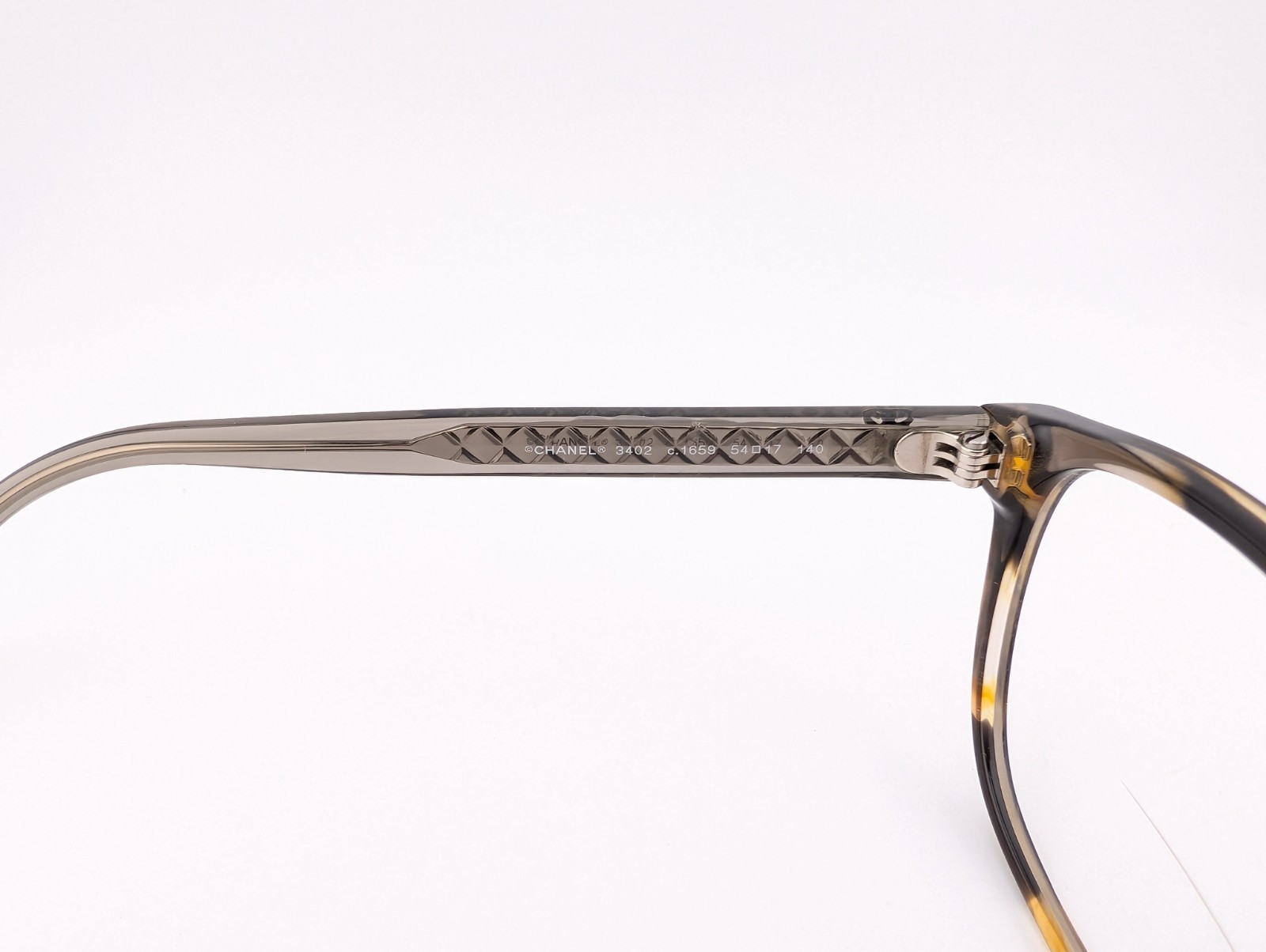 Chanel Eyeglasses, Frames Only, 3402 c. 1659 Tortoise, 54-17-140, Italy