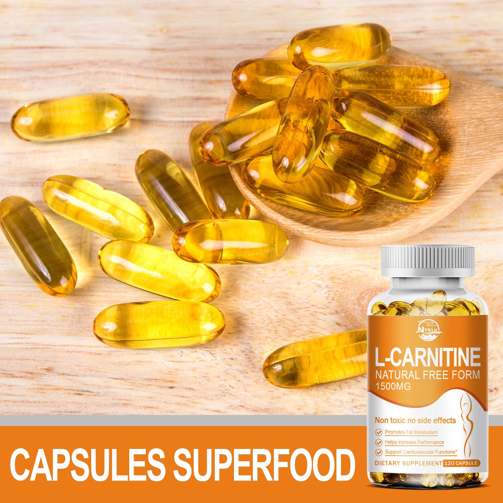 120 L-Carnitine 1500mg, Fat Burner Weight Loss Antioxidant Dietary Supplement