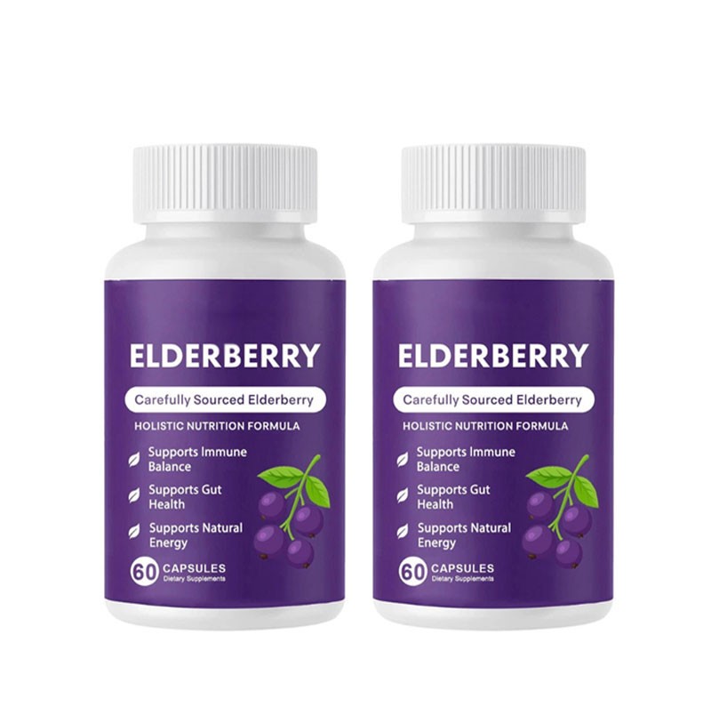 Elvera Elderberry Gut Support Complex – Organic Black Elderberry Soft Capsules