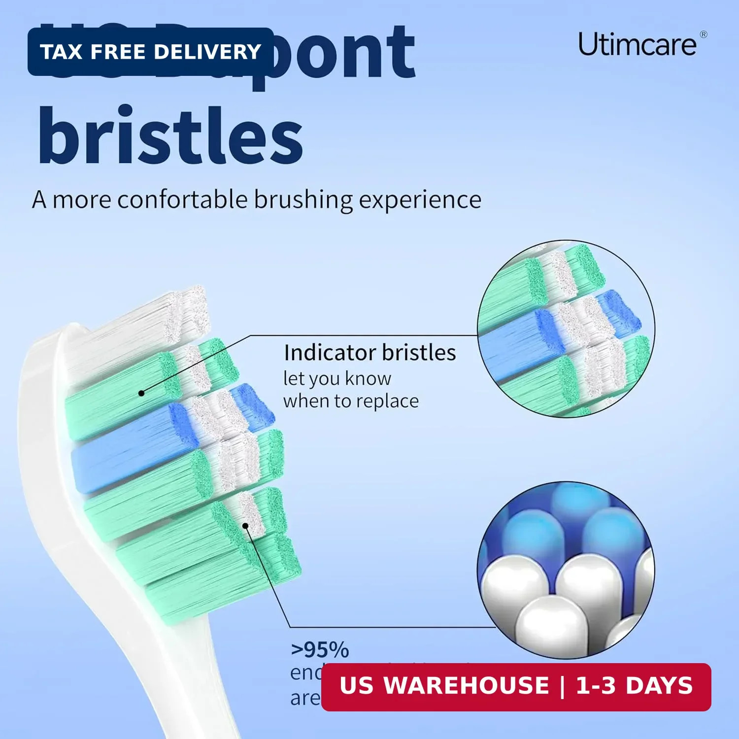 Replacement Toothbrush Heads for Philips Sonicare 10 Pack