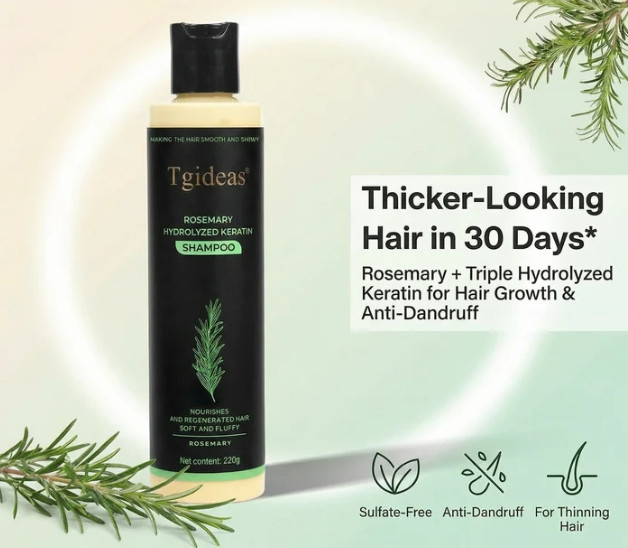 Tgideas Full Best Anti-Hair Loss Solutions Natural Hair growth Rosemary shampoo