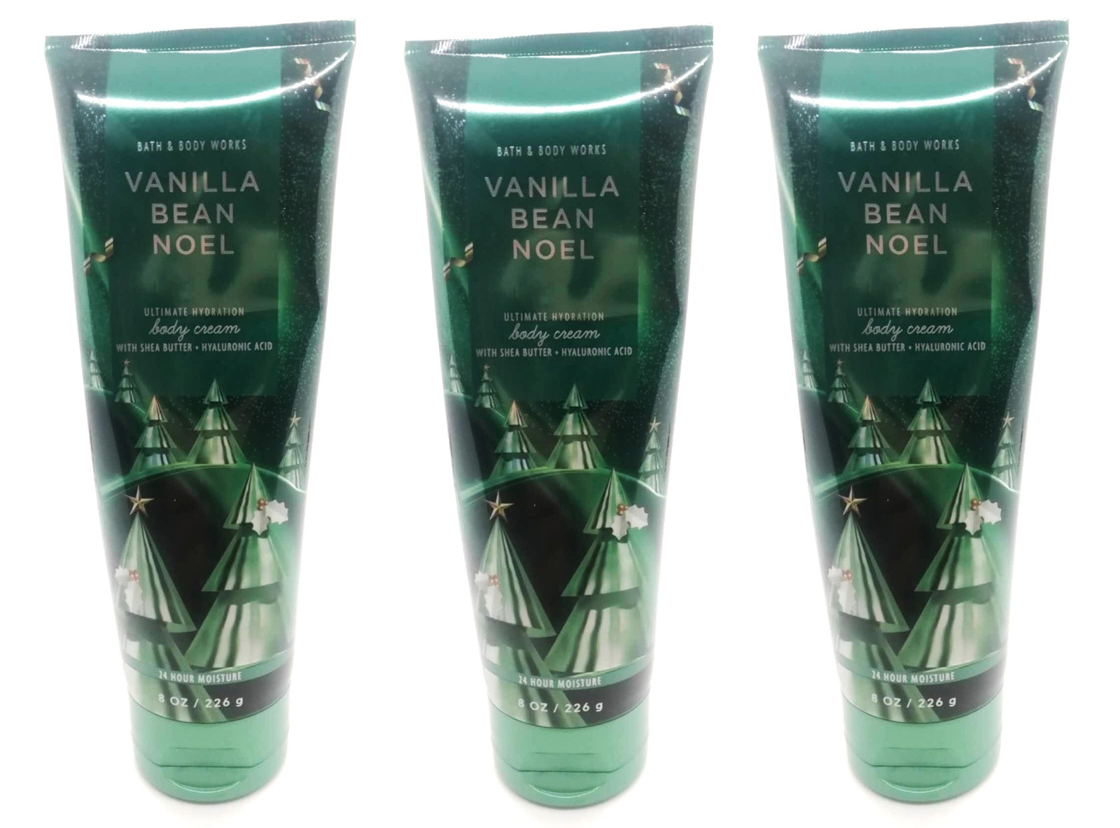 3 X Bath & Body Works Vanilla Bean Noel Ultra Shea Body Cream Lotion – 8oz