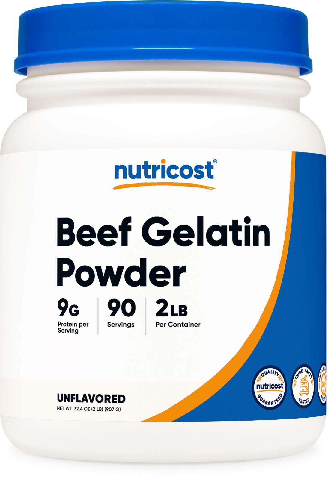 Nutricost Beef Gelatin Powder (2 LB) (Unflavored)(90 Servings) – Non-GMO