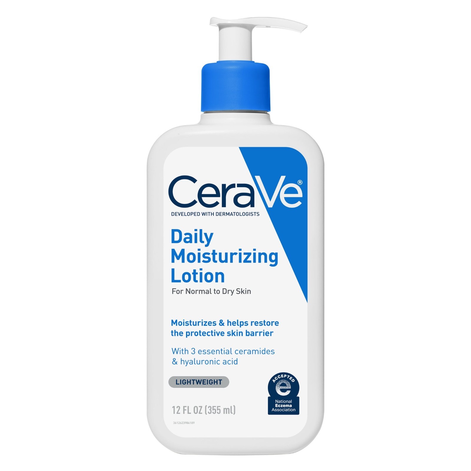 CeraVe Daily Moisturizing Lotion for Normal to Dry Skin Face and Body 12 FI Oz