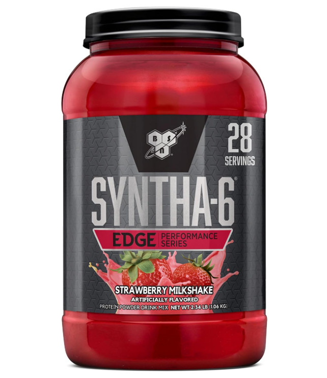 BSN SYNTHA-6 Edge Protein Powder, Strawberry Milkshake, 28 Servings