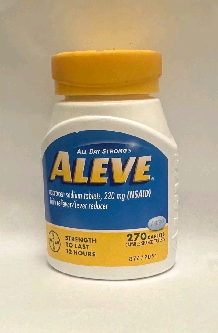 ALEVE PAIN RELIEVER /220MG/270 CAPS/12HR, VALUE SIZE, FREE SHIP!SEALED! LAST 2!
