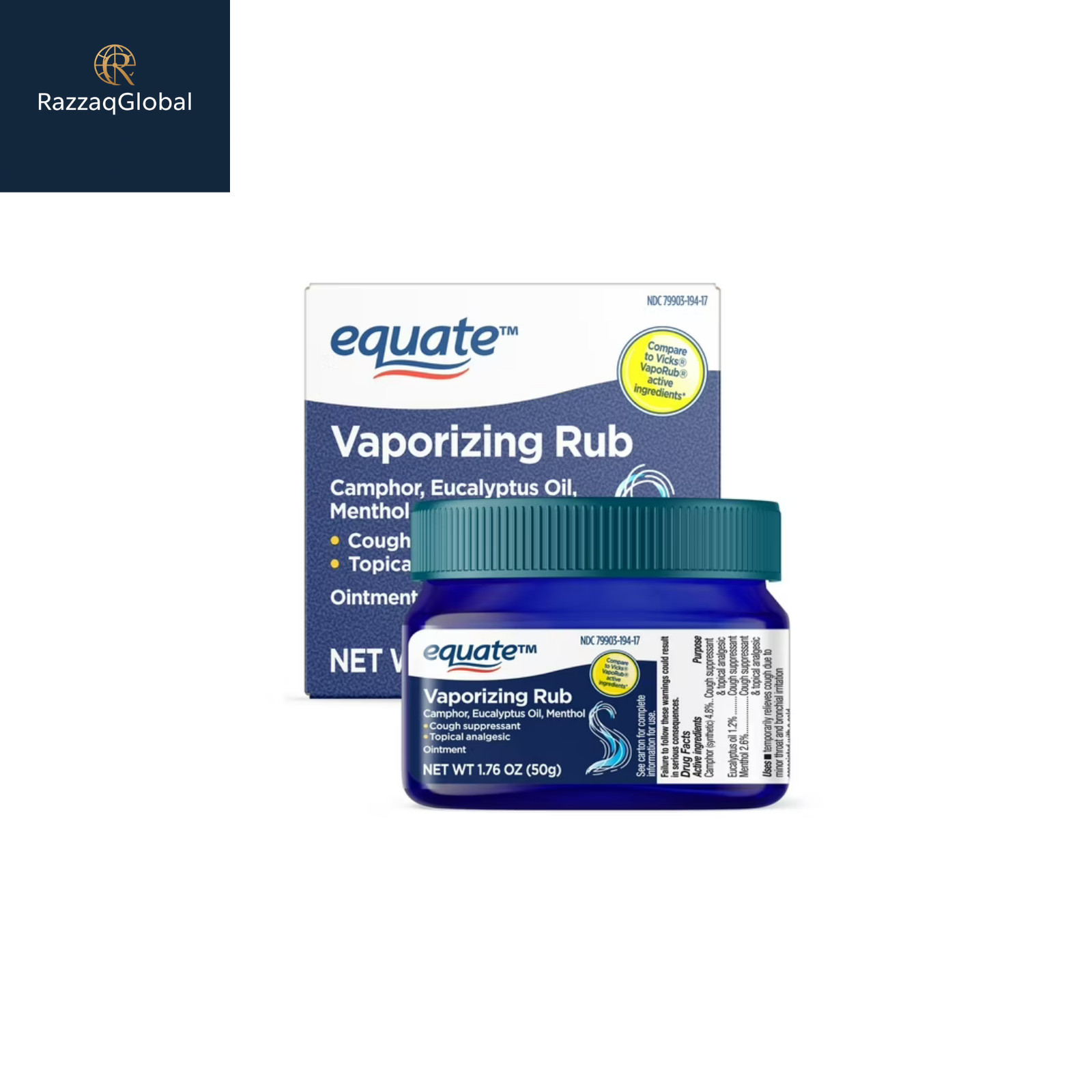 Equate Vaporizing Rub Ointment, 1.76 oz