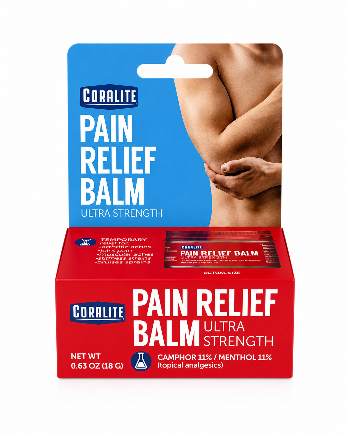 Coralite Pain Relief Balm Ultra Strength 1 Pack 0.63 oz Muscle Joint Relief