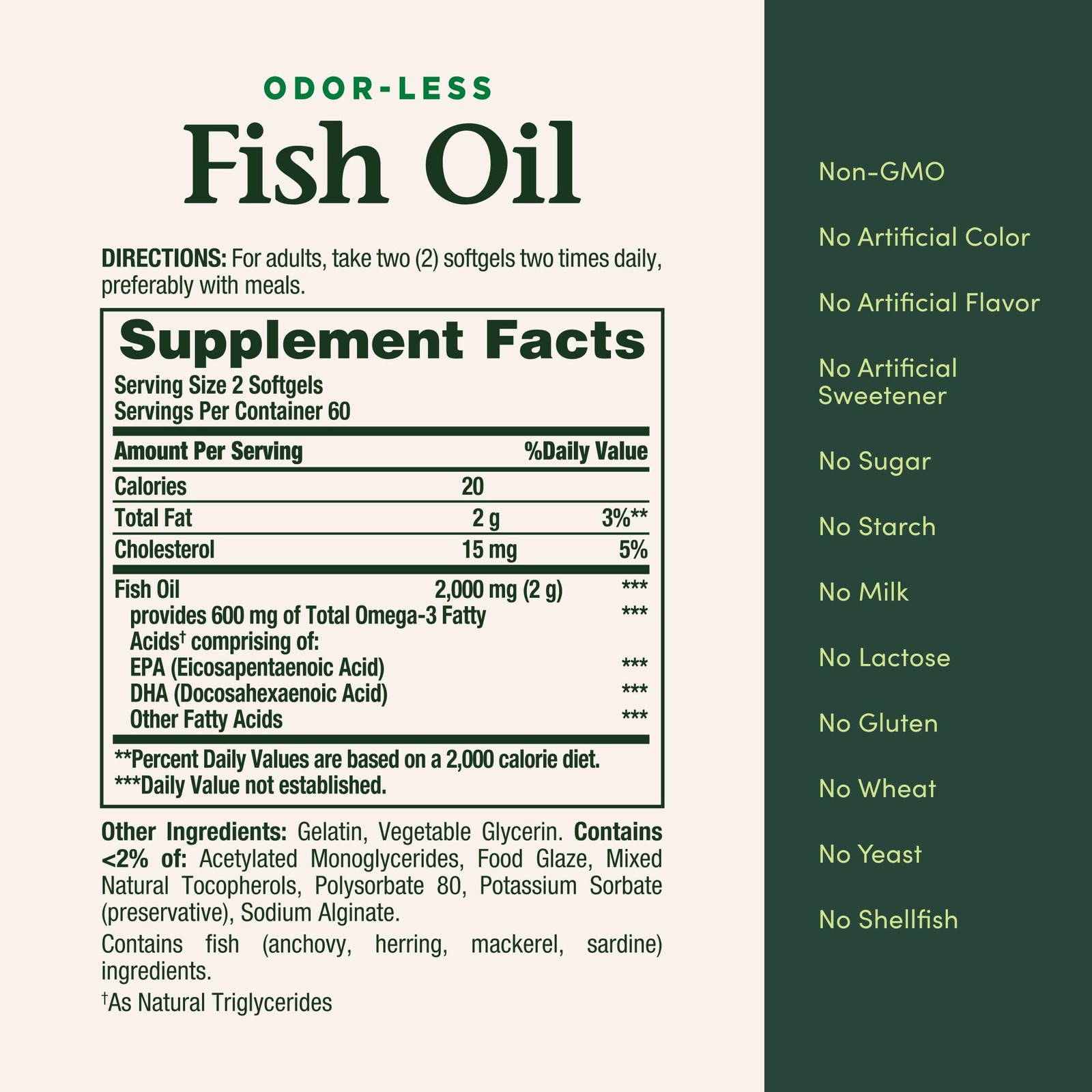 Fish Oil 300mg Omega-3, 120 Softgels 120 Count (Pack of 1)Dietary Supplement