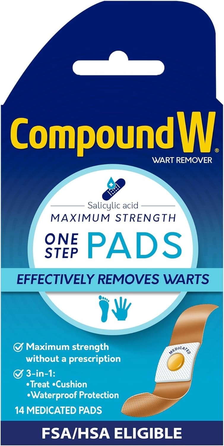 Dermatologist Recommended Wart Remover Medicated Pads – 14 Count, Long-Lasting