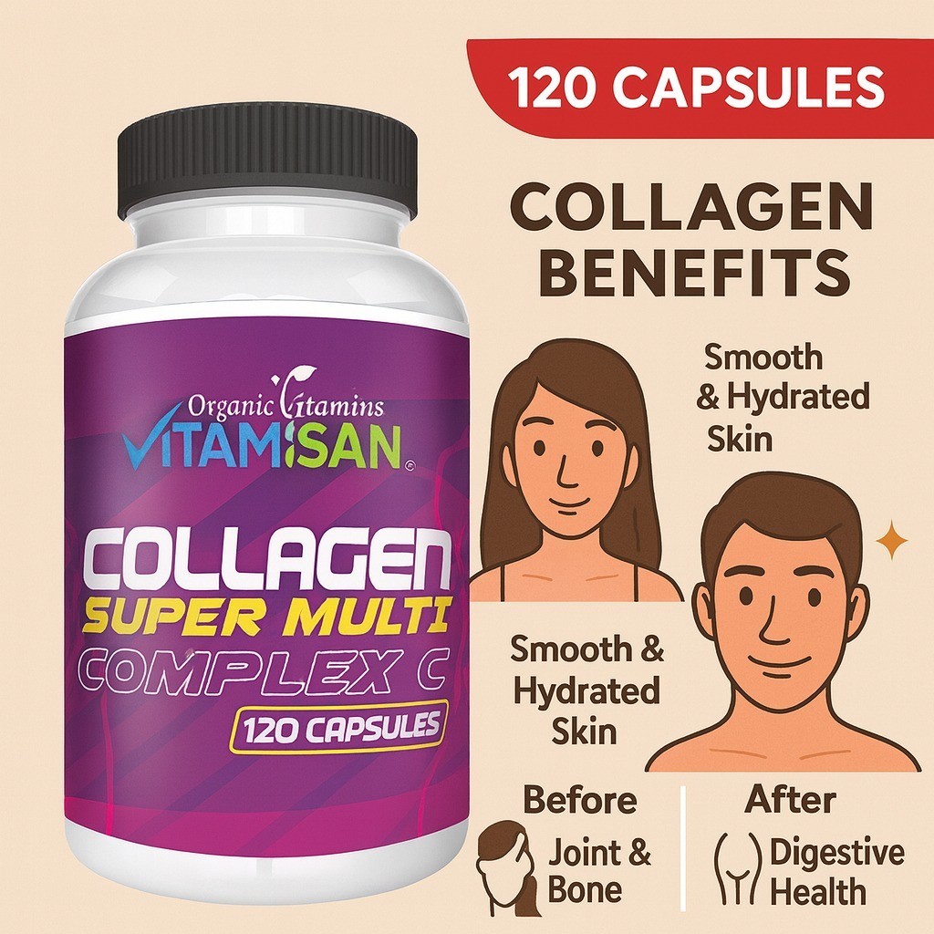 Vitamisan Super Multi Collagen Complex C 120 Capsules – Types I II III V X