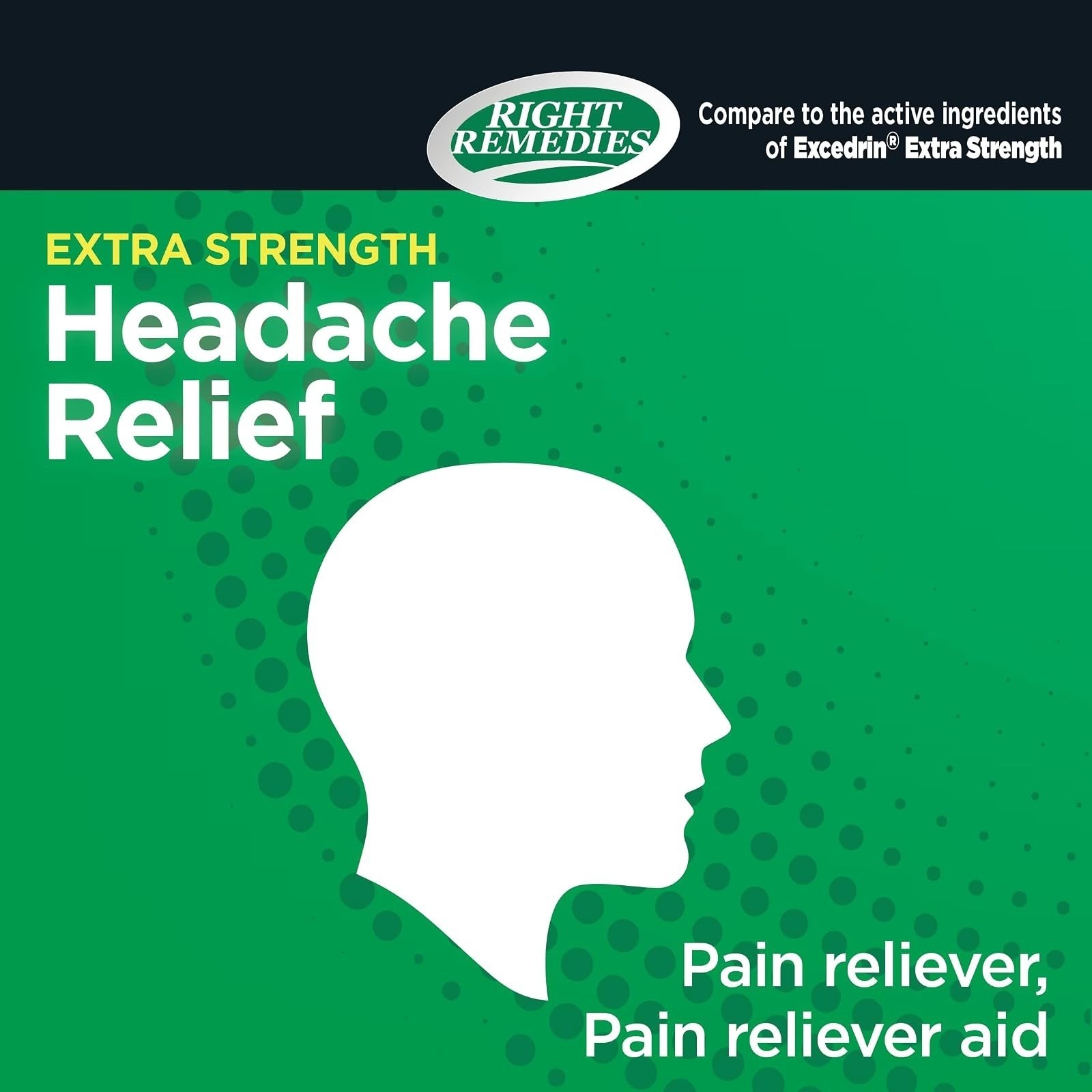 RIGHT REMEDIES Extra Strength Headache Relief 300 Caplets, Pain Relief