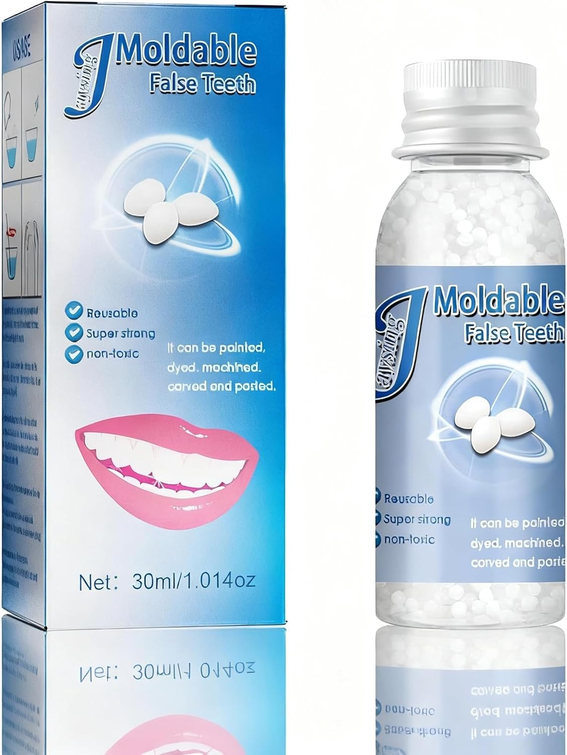 Moldable Fake Tooth Decoration – Durable, Reusable, and Custom Fit (1 fl oz)