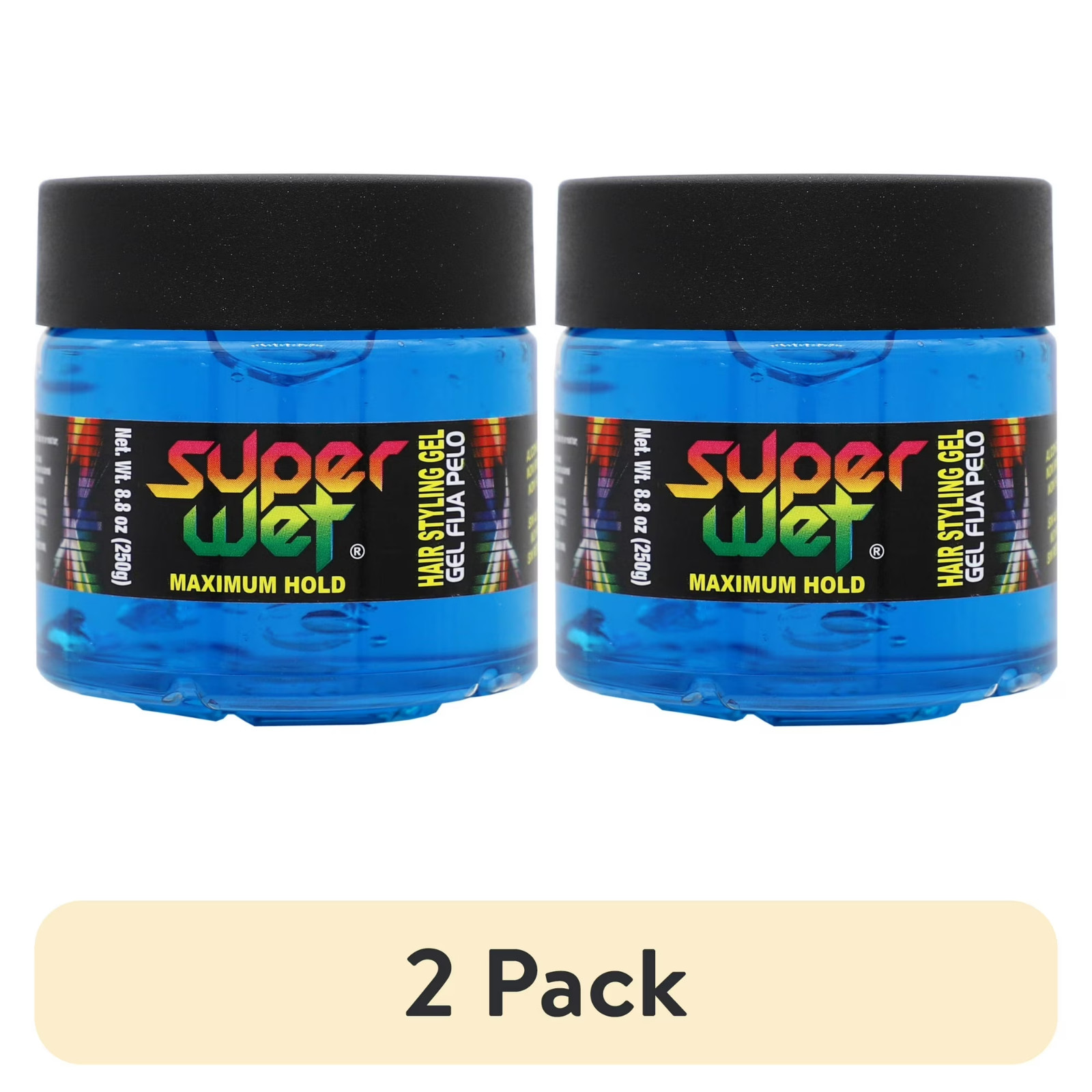 (2 pack) Super Wet Azul Nourishing Styling Gel, Maximum Control,
