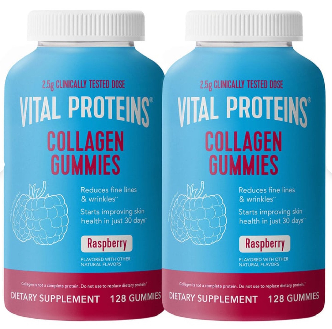 Vital Proteins Collagen Peptides Gummies, Raspberry, 128X2=256-count EXP 08/27