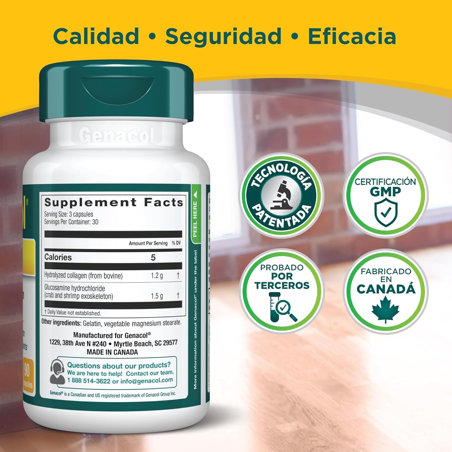 Genacol Plus Glucosamine & Collagen Joint Health Supplement 90 Capsules