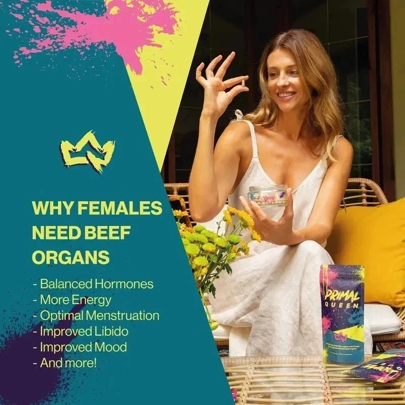 Primal Queen Beef Organ Supplement for Women 60ct – 1 MONTH SUPPLY!