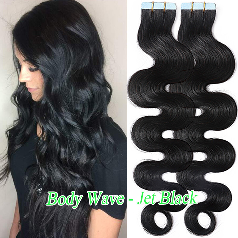 Body Wave Tape In Skin Weft Remy Human Hair Extensions THICK 150G 60PCS Balayage