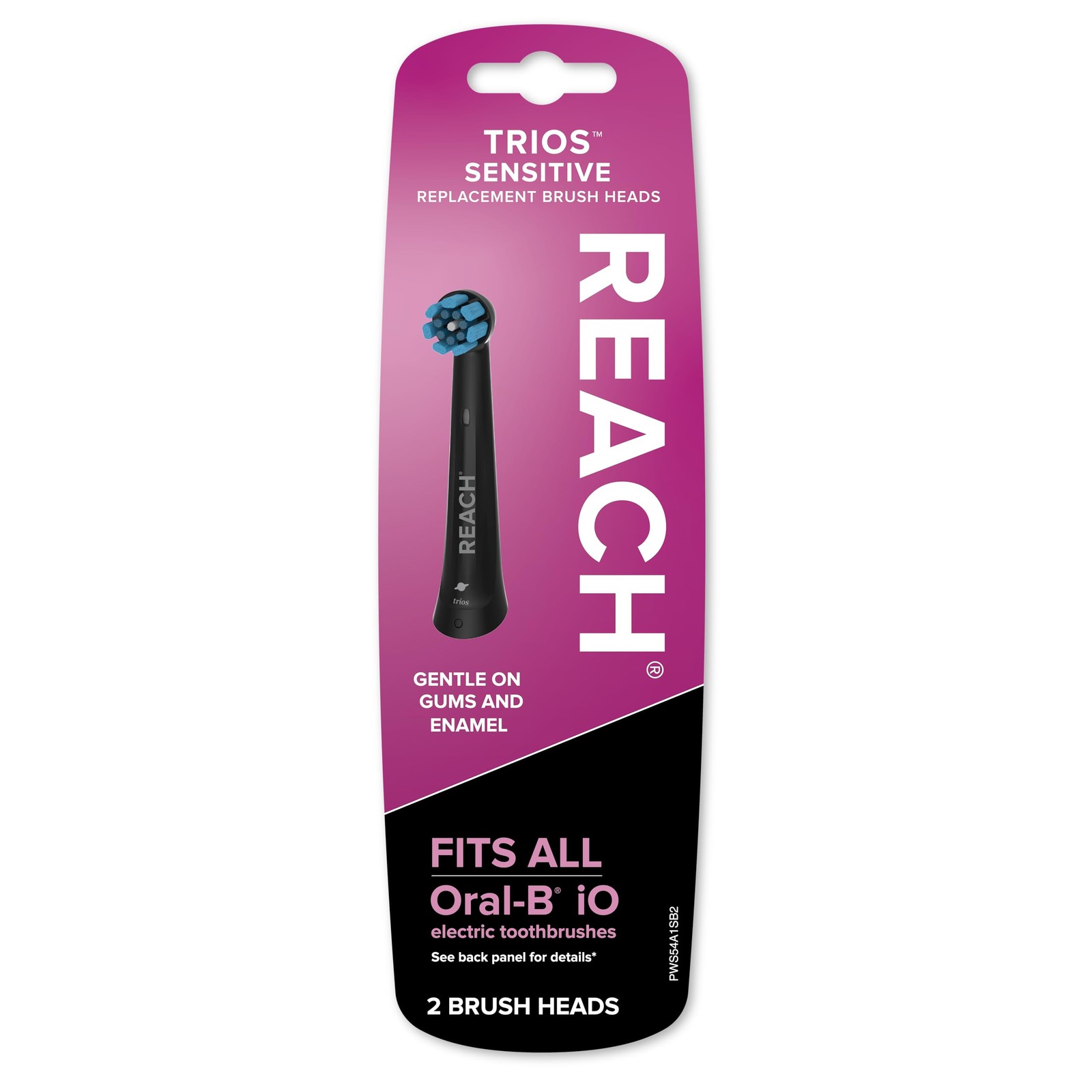 Sensitive Replacement Toothbrush Heads, Black, 2 Ct, Fits All Oral-B iO Elect…