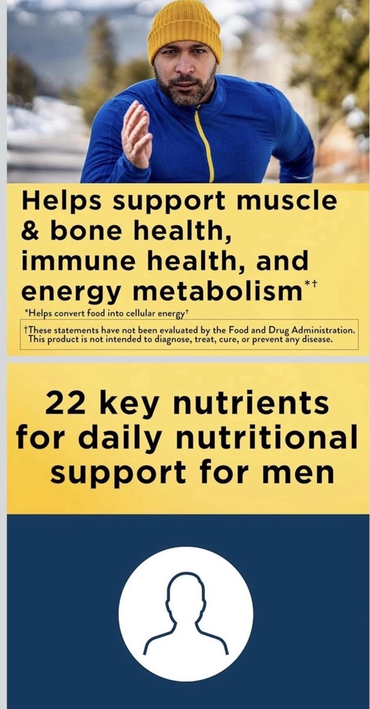 Nature Made Multi For Him Men’s Multivitamin Tablets 90 Immune Support EXP 03/28