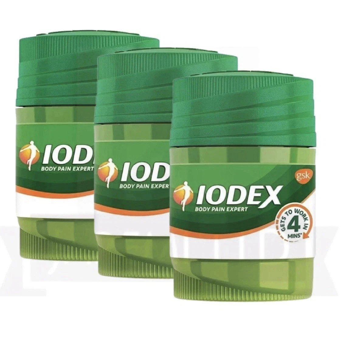IODEX Ayurvedic Pain Relief Balm – Fast-Acting Relief in 4 Minutes (16g) Pack-3