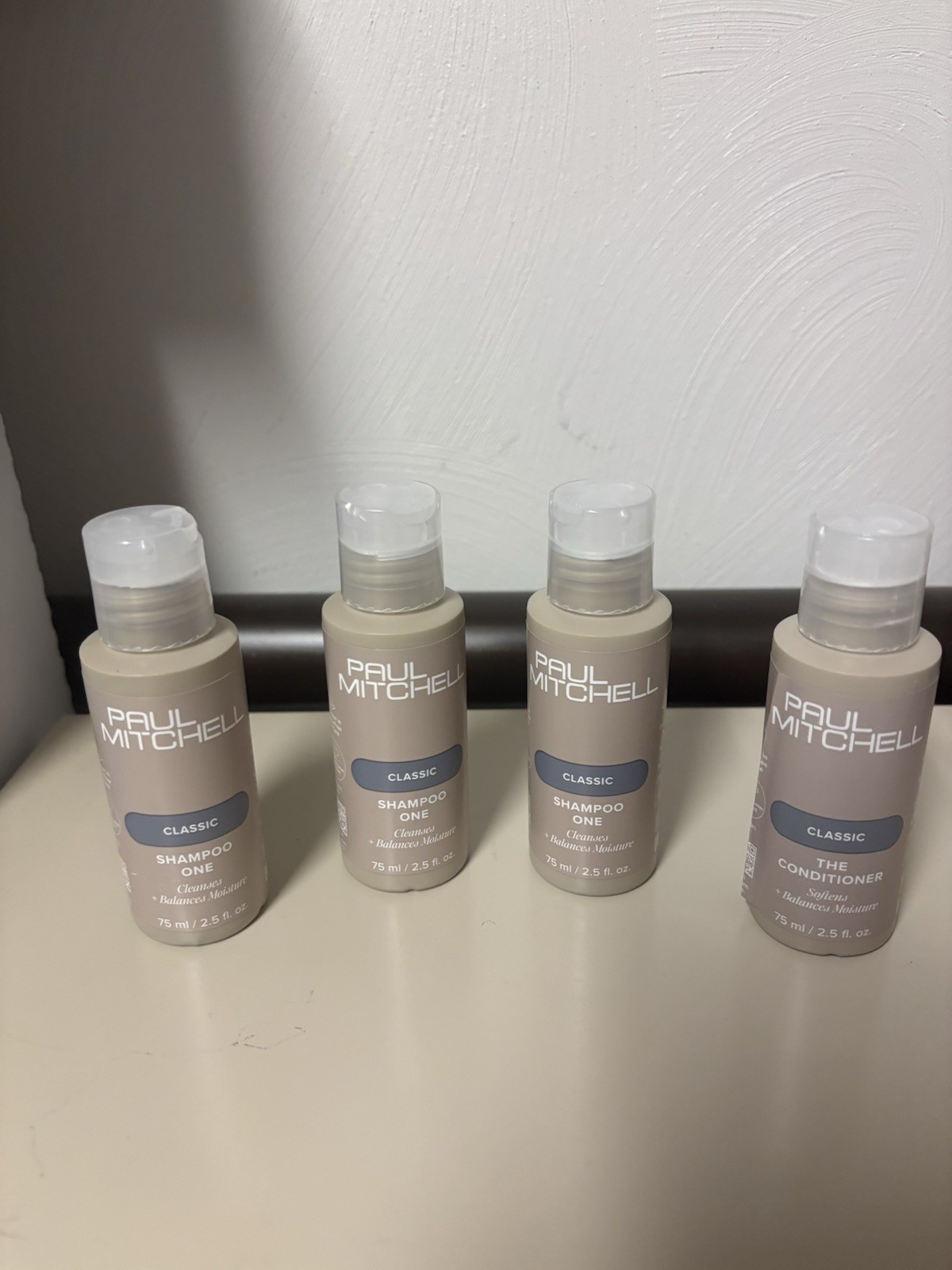 3 X-Paul Mitchell Shampoo One & 1 X Classic Conditioner 2.5 oz Travel Duo BN