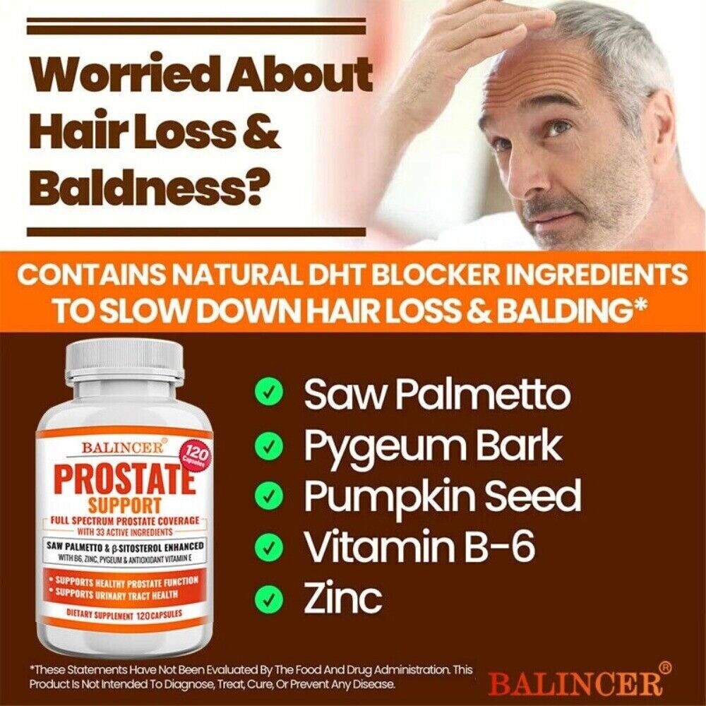 Men’s Prostate Support Supplement,Support Urinary Tract Health, 120 Capsules