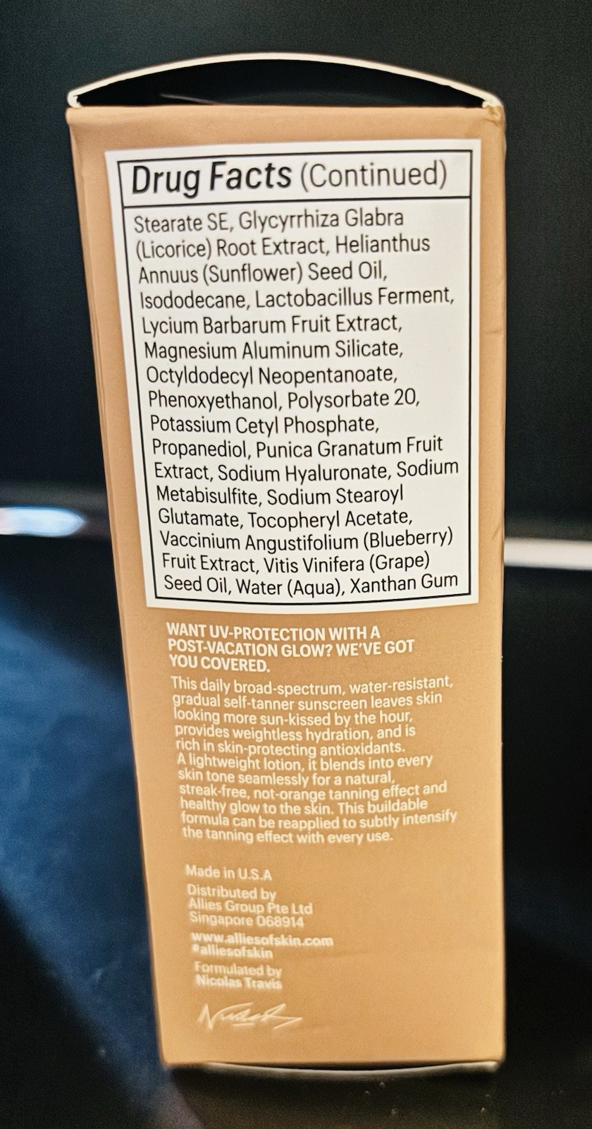 Allies of Skin Sunless Tan Daily Self-Tanner Lotion SPF 50 PA++++ 1.7oz