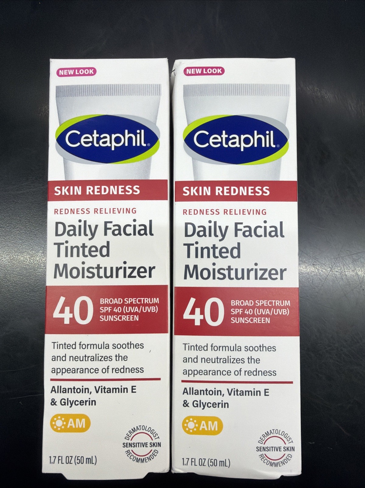 2xRedness Relieving, Daily Facial Moisturizer with Sunscreen, SPF 40, 1.7 fl oz