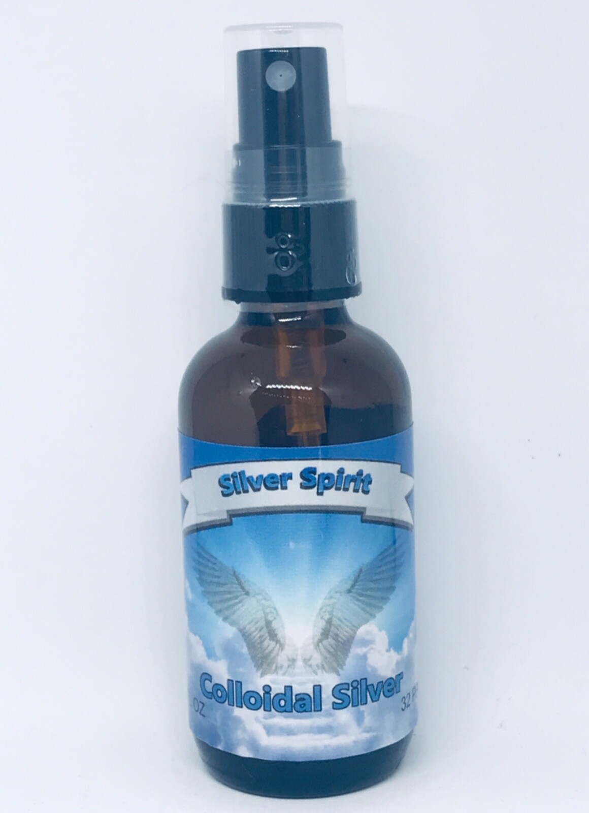 Silver Spirit Nano Colloidal Silver 32 PPM 2 oz Immune Support Antibiotic Spray