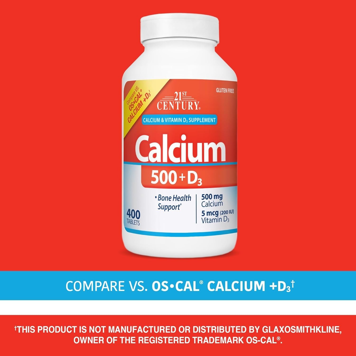 Calcium 500mg + D3 Tablets — Bone Strength Support