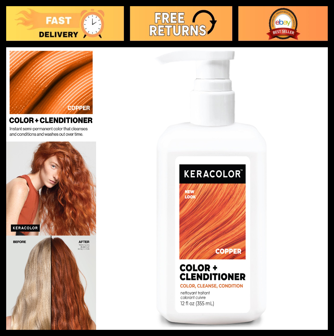 3-in-1 Color-Depositing Conditioner, Gentle Cleansing, Semi-Permanent Hair Color