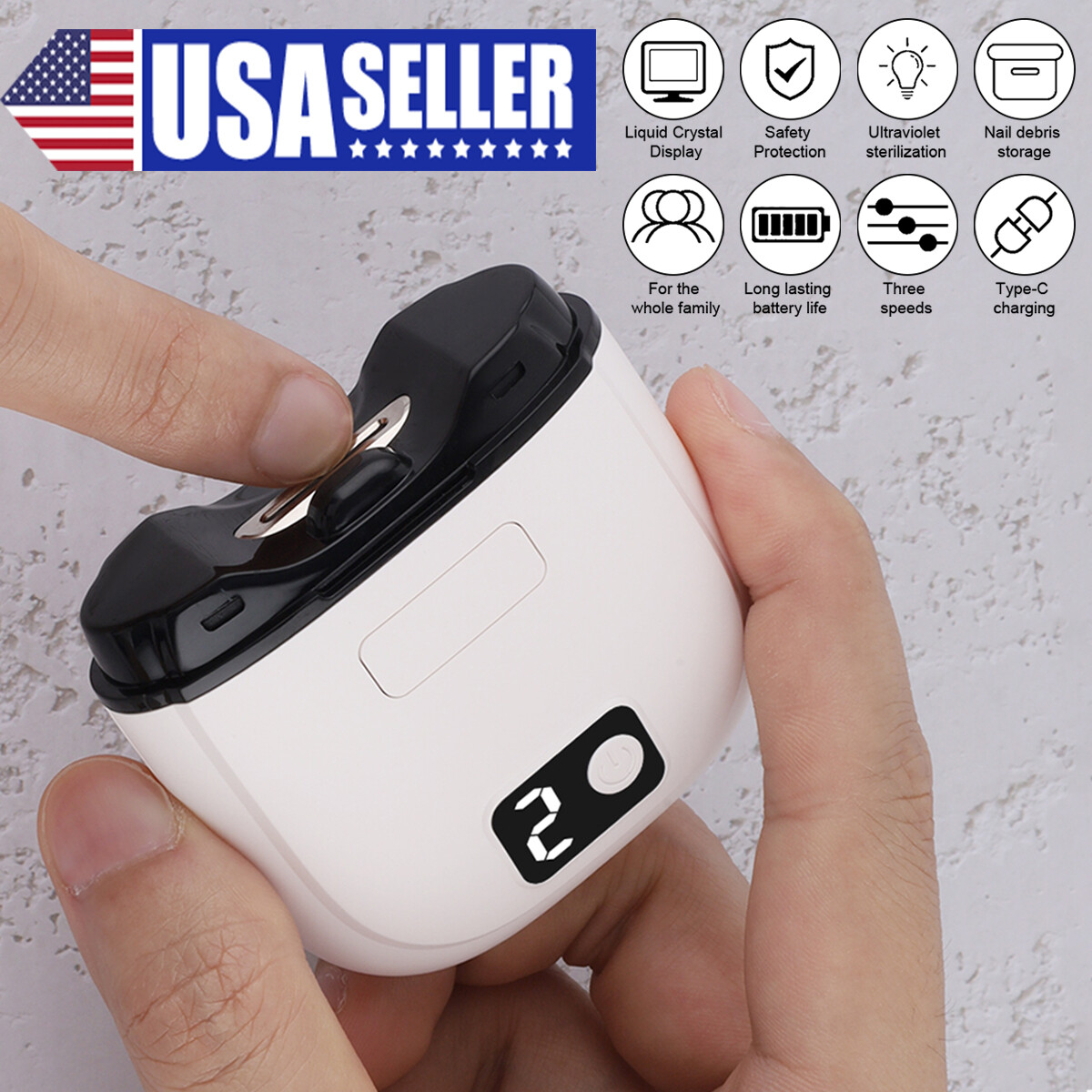 Nail Clipper Toe Thick Nails Professional Cutter Pedicure NEW Electric Automatic