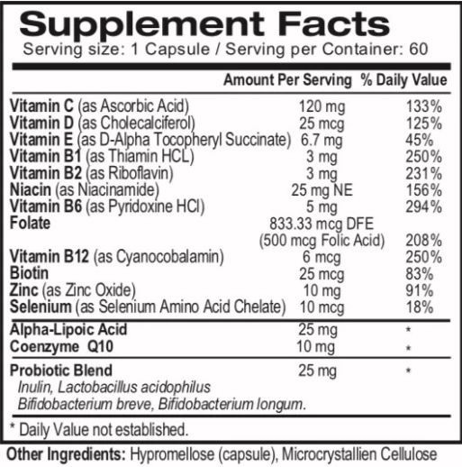 Vitabex Plus | Multivitamin | Probiotics | 60 Veggie Capsules | FREE SHIPPING