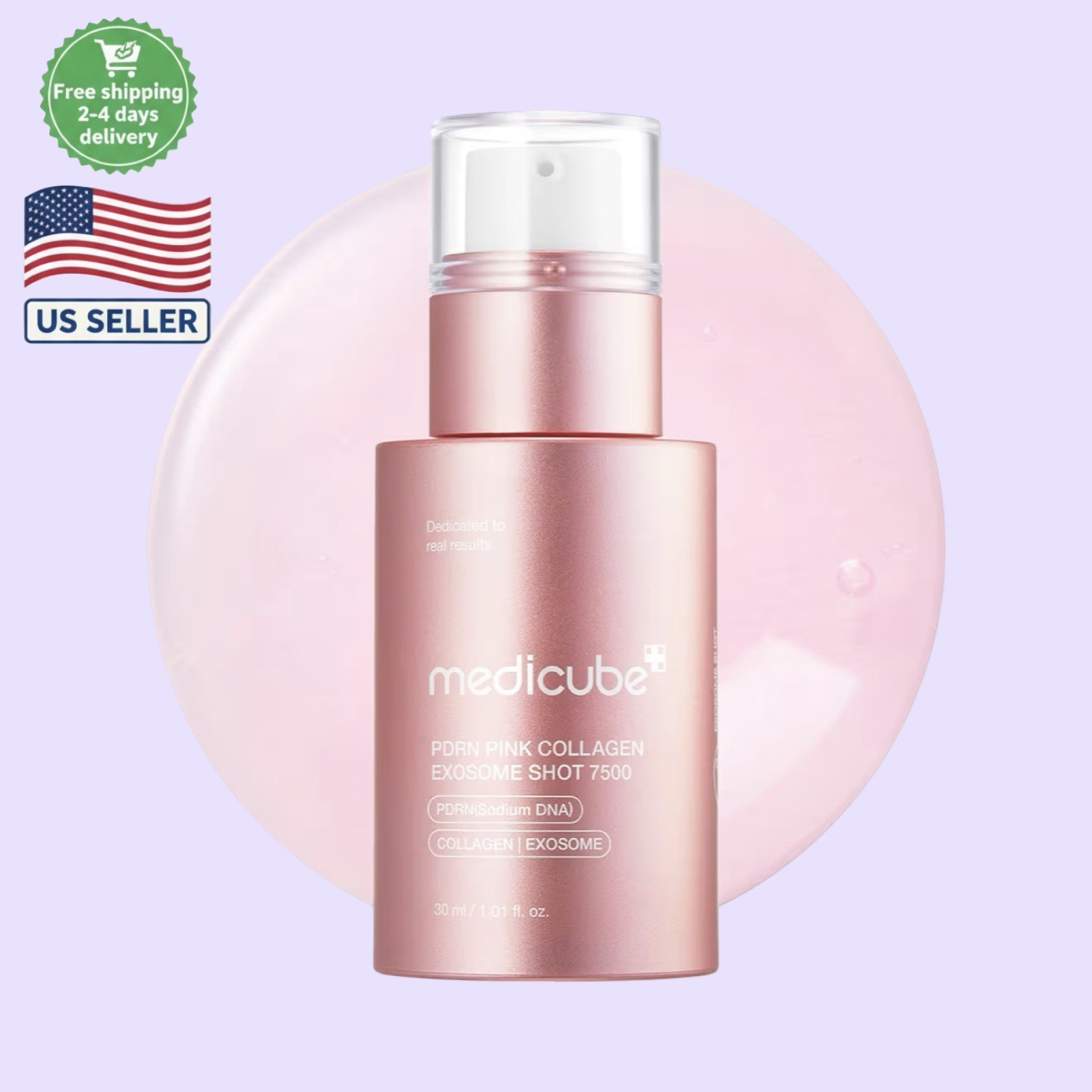 Medicube PDRN Pink Collagen Exosome Shot Serum 7500 30ml / 1.01 fl.oz Exp:1-2028