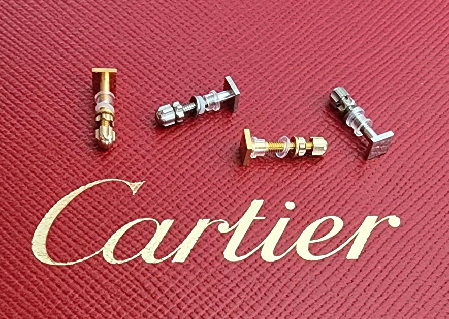 NEW! Authentic Cartier Square Screws – Gold/Silver + Free Screwdriver