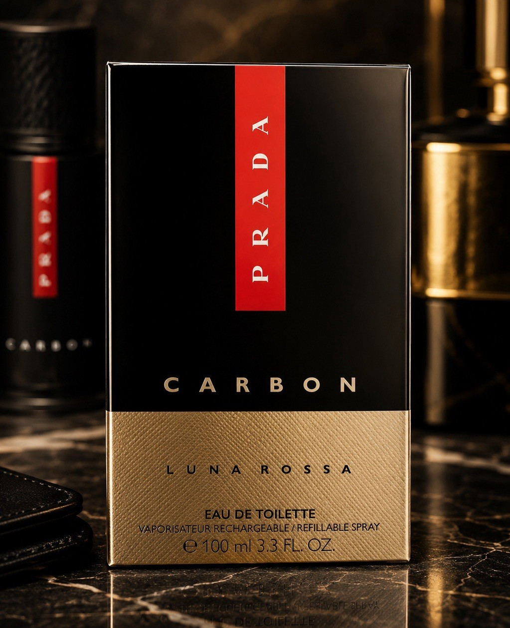 PRADA Luna Rossa Carbon Eau de Toilette Spray 3.3 fl oz Refillable
