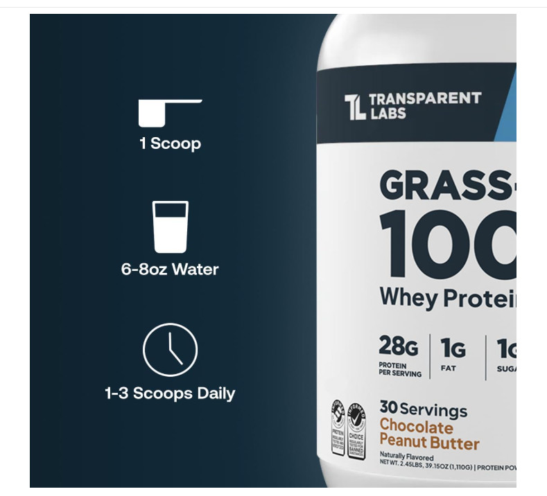 Transparent Labs Whey Isolate Chocolate Peanut Butter 30 Servings 28g Protein