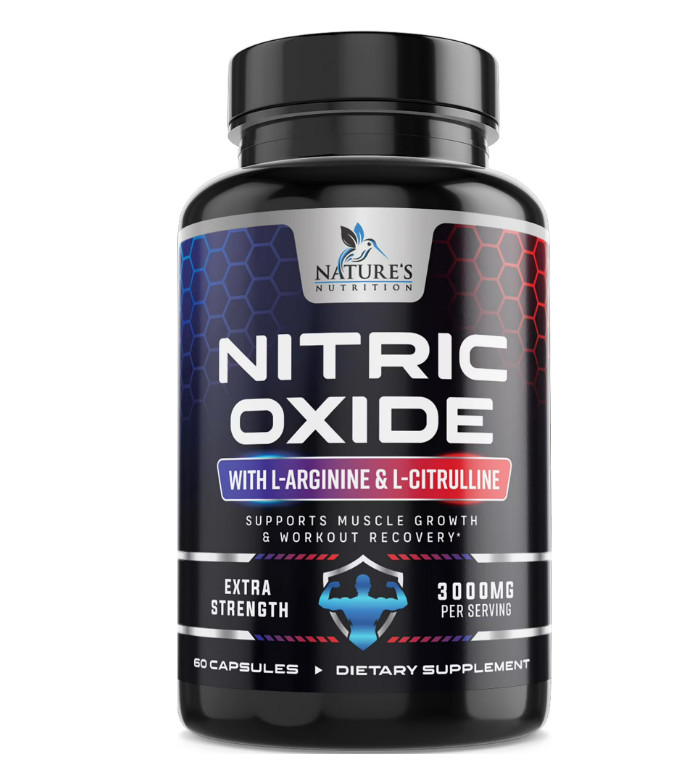 ( 2 pack ) Nitric Oxide Booster 3000mg L-Arginine 3X Extra Strength Capsules