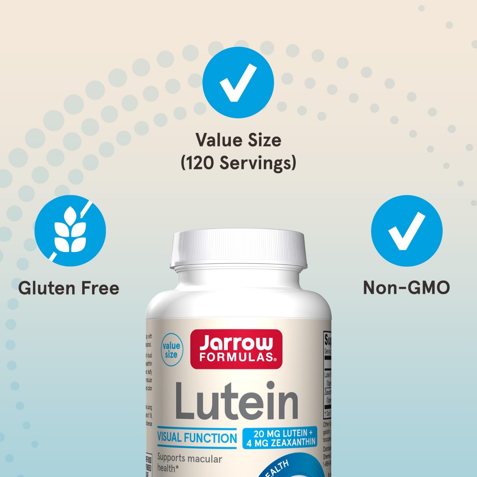 Lutein 20 mg Softgels – 120 Count – Eye Health Support with Zeaxanthin – 120 Ser